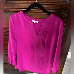 Skies Are Blue Women's Fuchsia Blouse